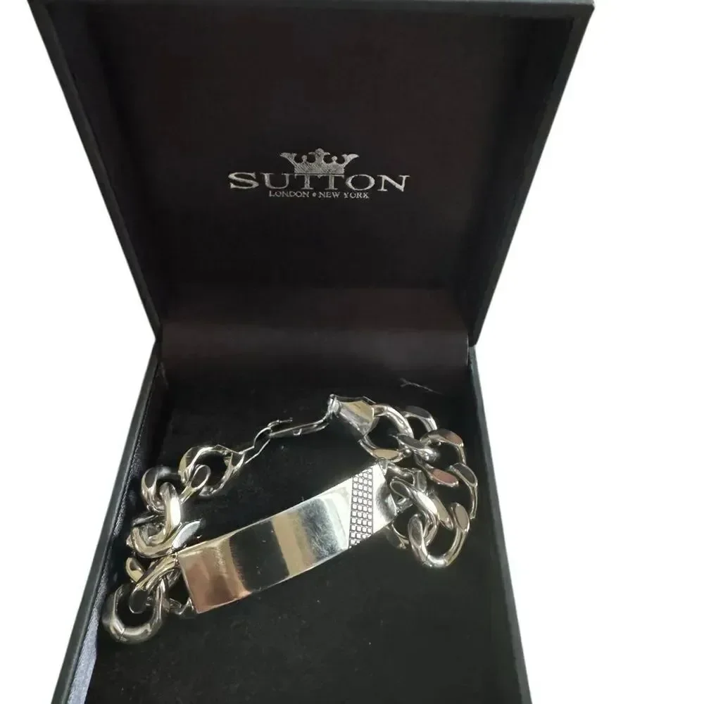 Rhona Sutton Silver Men's Chain Bracelet